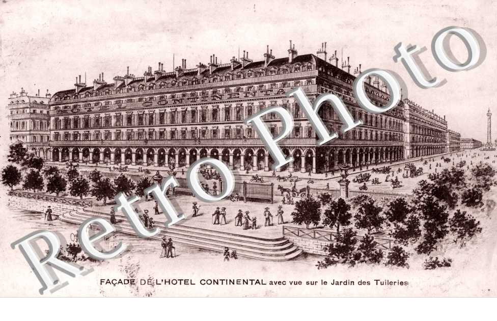 Hotel Continental - la rue Castiglione et la colonne Vendome