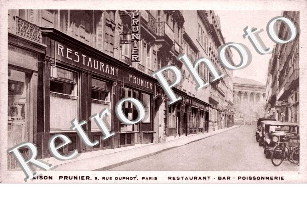 Maison Prunier 9 rue Duphot bar poissonnerie