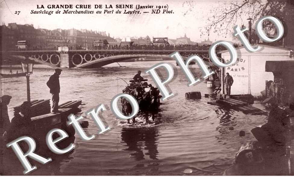 Sauvetage de Marchandises au Port du Louvre 1910