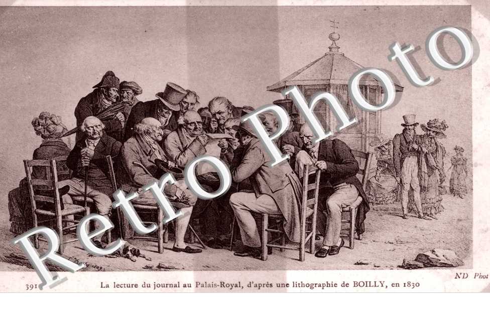 La lecture du Journal au Palais Royal, 1830
