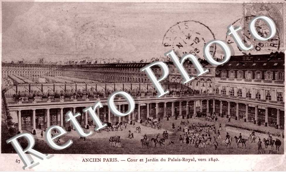 Cour et Jardin du Palais Royal vers 1840
