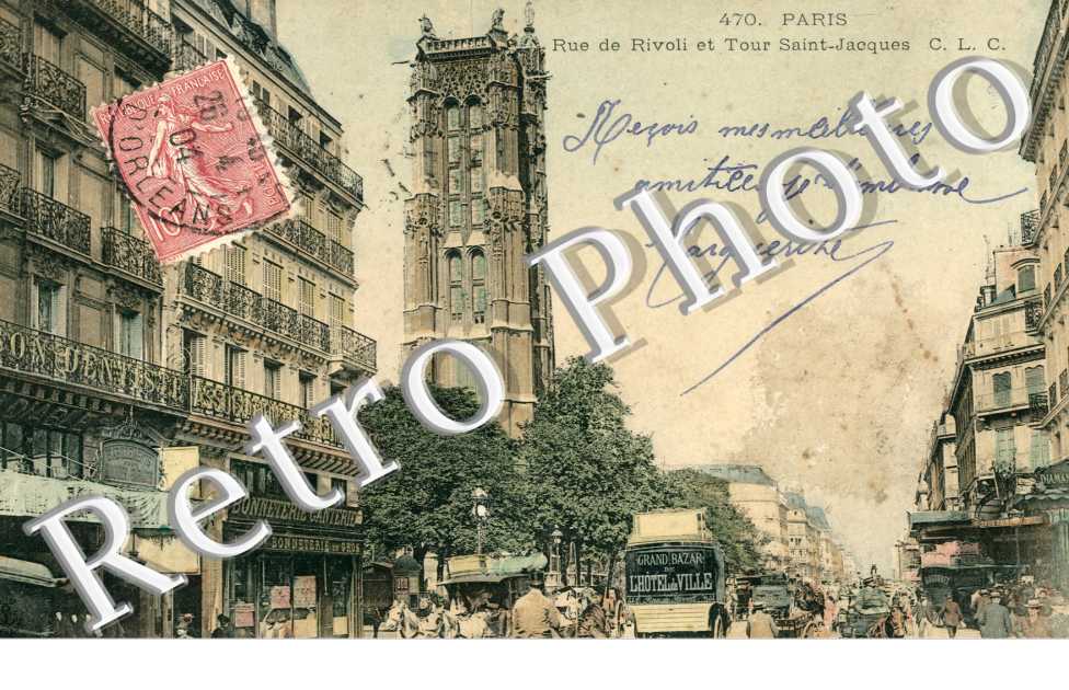 Rue de Rivoli et Tour Saint Jacques