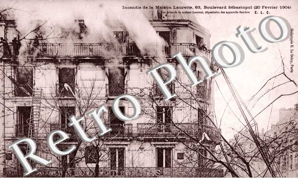 incendie de la Maison Laurette 63 Boulevard Sebastopol 20 fevrier 1904