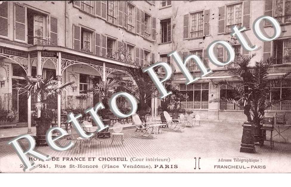 Hotel de France et Choiseul 239-241 rue Saint Honore Place Vendome