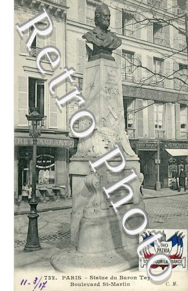 Statue du Baron Taylor, Boulevard St Martin