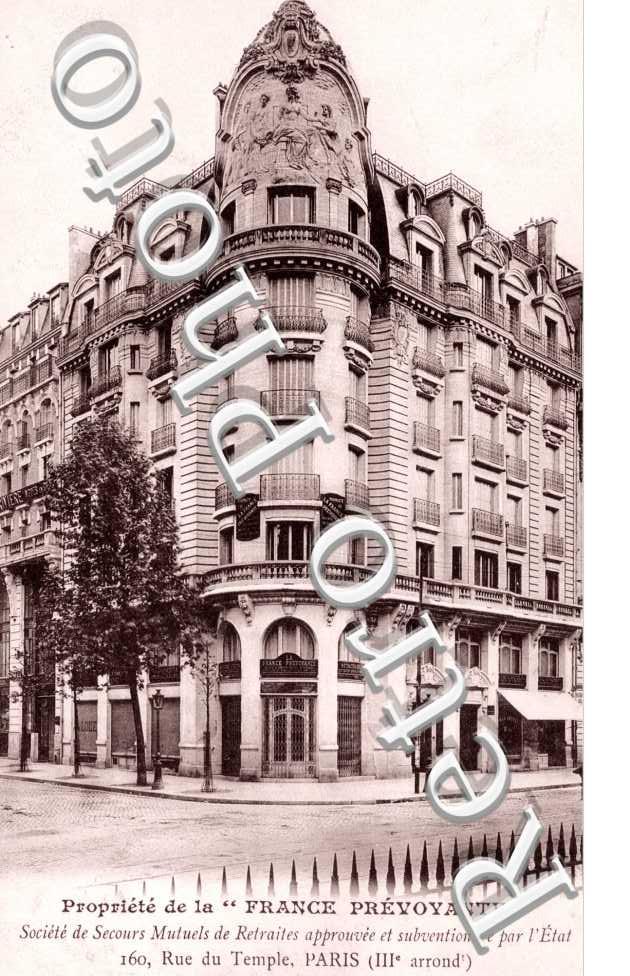 Propriete de la France Prevoyante 160 RUE DU TEMPLE