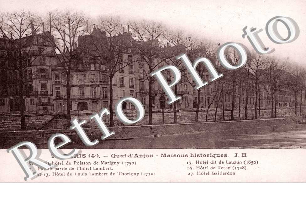 quai d&#039;Anjou Maisons Historiques