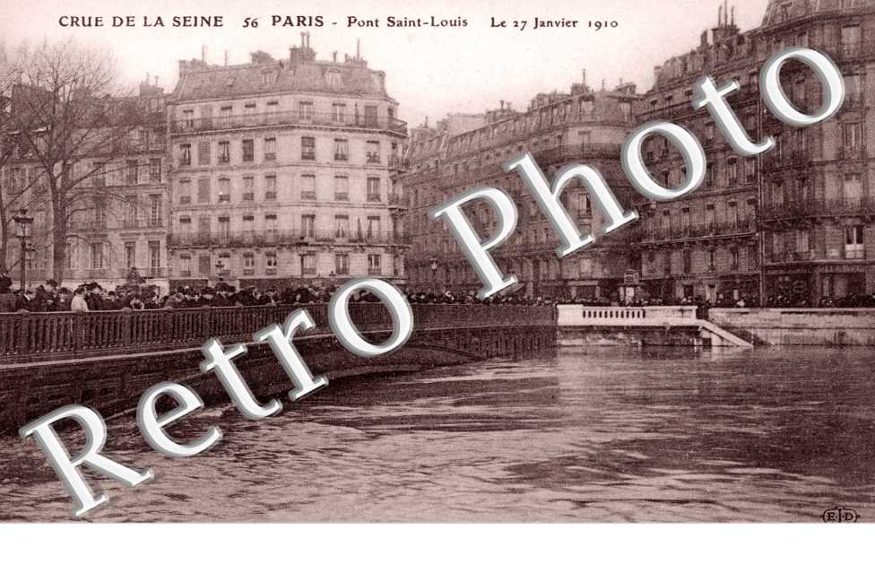 Crue de la Seine, Pont Saint Louis