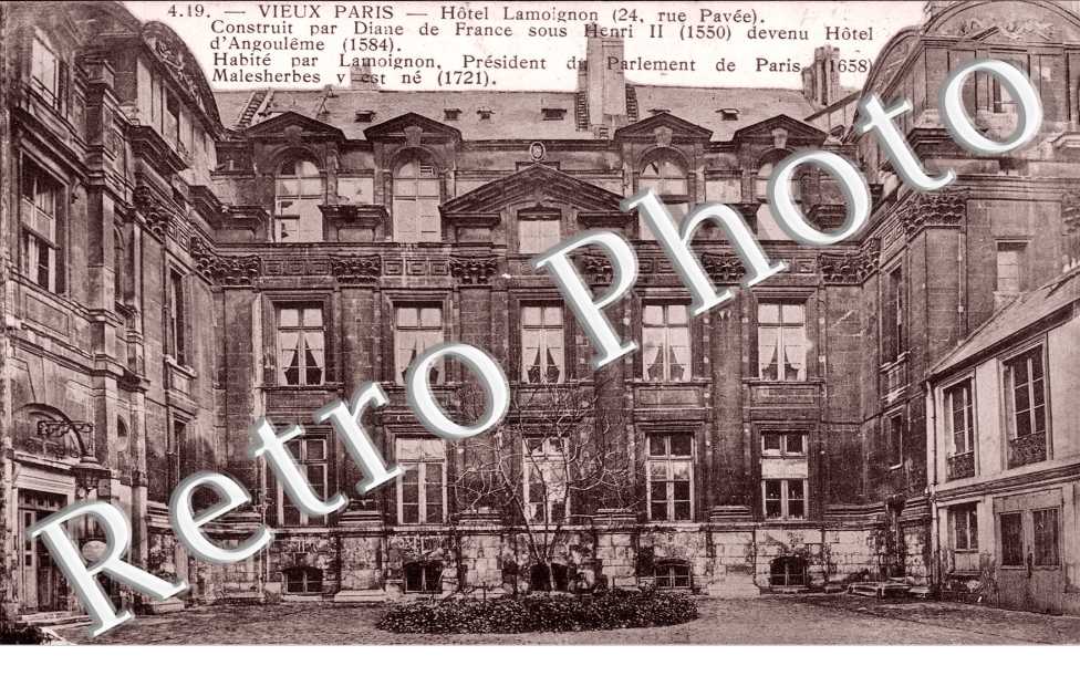 Hotel Lamoignon 24 rue Pavee