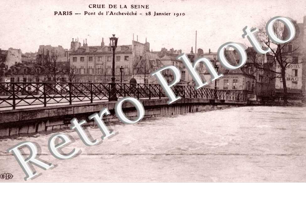LE PONT DE L'ARCHEVECHE 28 janvier 1910