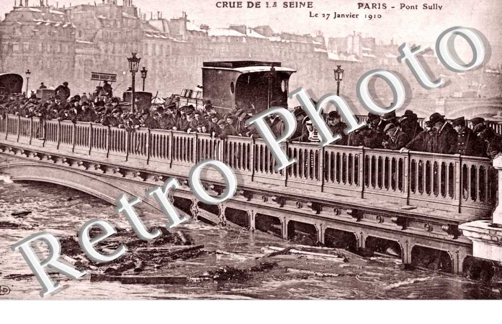 Crue de la Seine, Pont Sully 1910