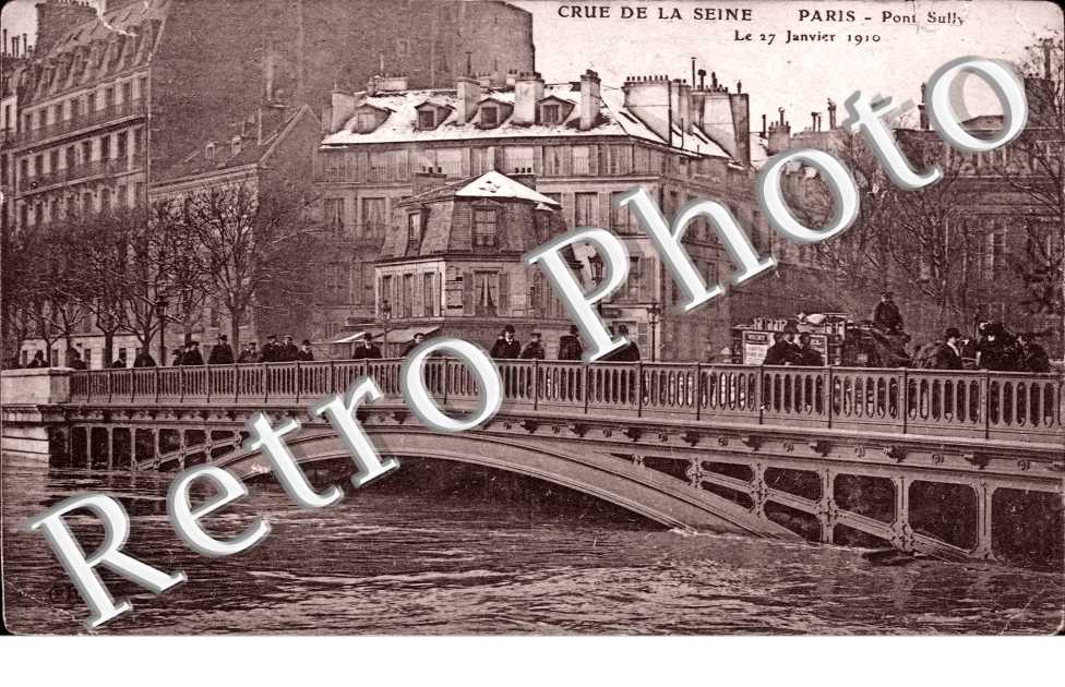 Crue de la Seine, Pont Sully 27 janvier 1910