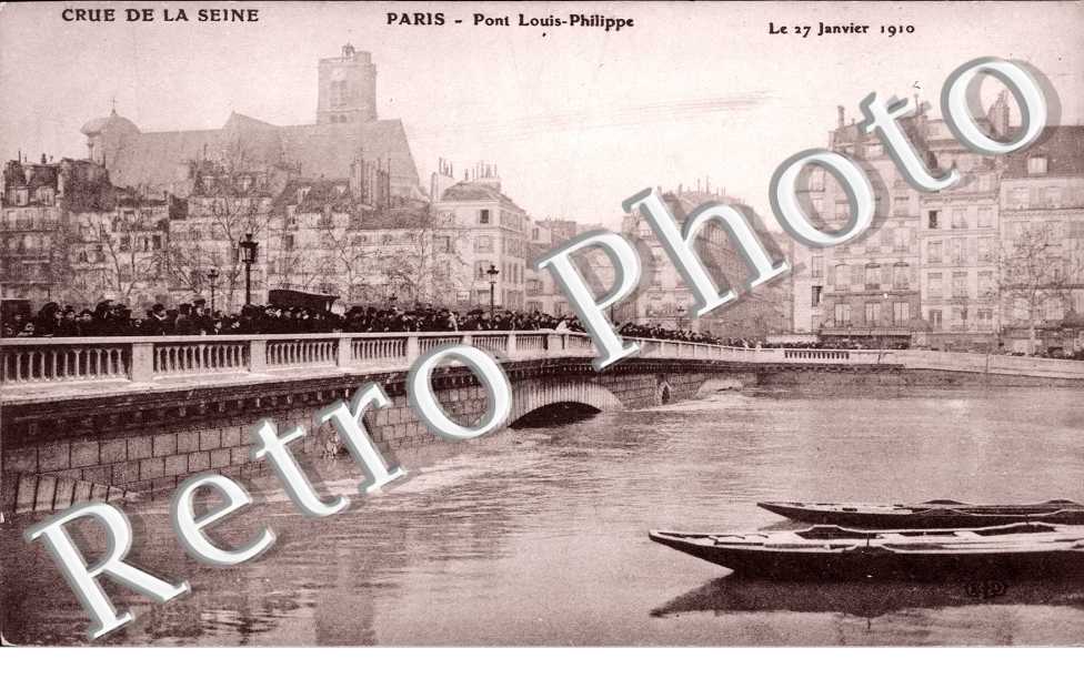 Pont Louis Philippe le 27 janvier 1910