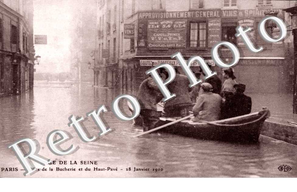 Inondations 1910, Rues de la Bucherie et du Haut Pave