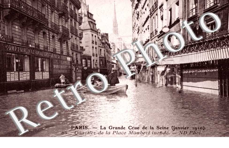 Crue de la Seine 1910, Place Maubert