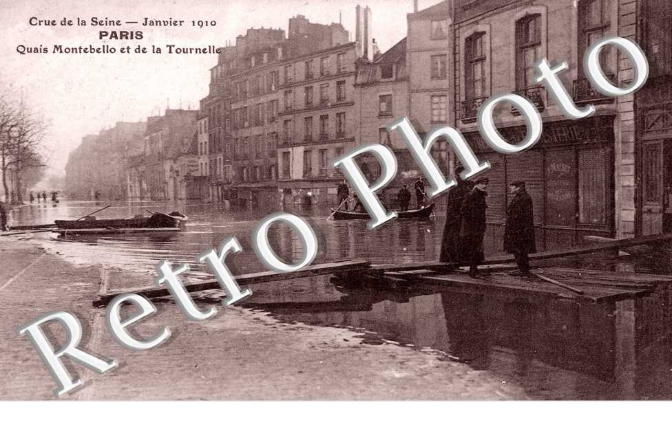 Crue de la Seine, Quais Montebello et de la Tournelle