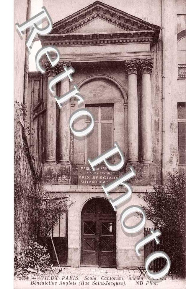 Scola Cantorum ancien couvent des Benedictins Anglais Rue Saint Jacques