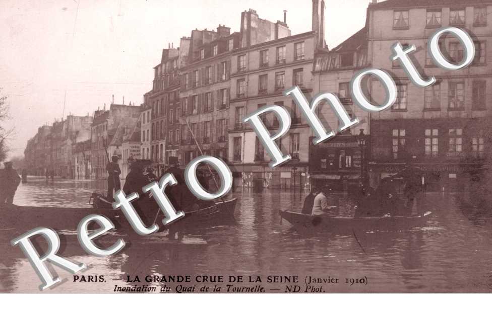 Inondations 1910, Quai de la Tournelle