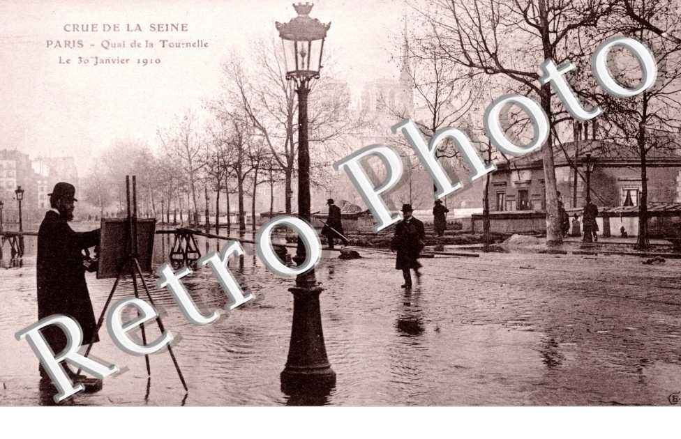 Inondations 1910, Quai de la Tournelle