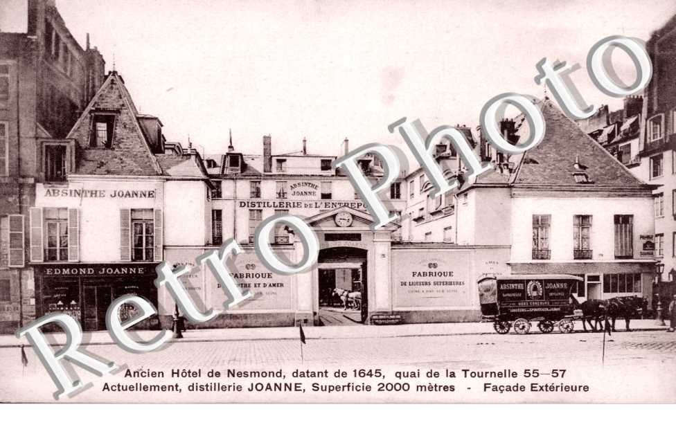 quai de la Tournelle - Hotel de Nesmond, actuellement Distillerie Joanne