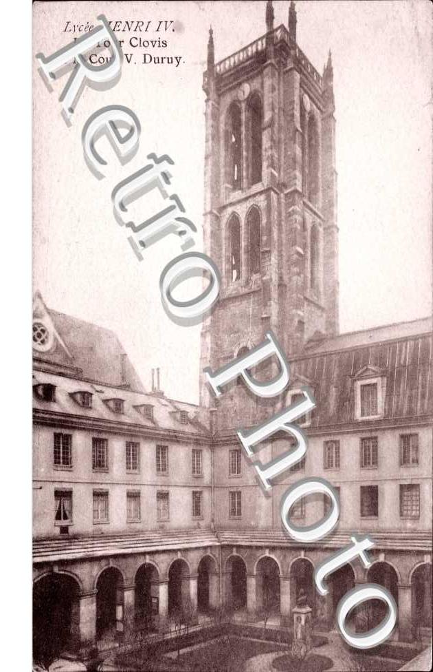 Lycee Henri IV  La Tour Clovis et la cour V. Duruy
