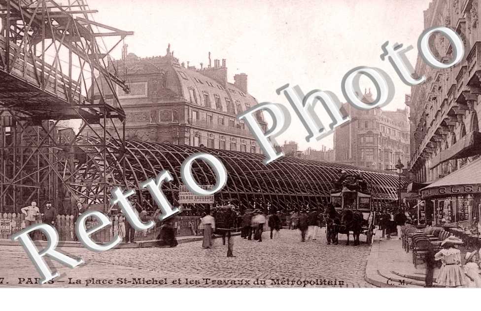 La Place St Michel et les Travaux du Metropolitain