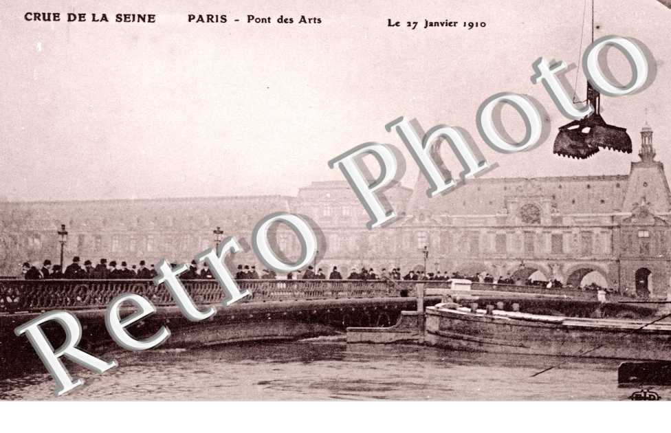 Crue de la Seine Pont des Arts 27 janvier 1910
