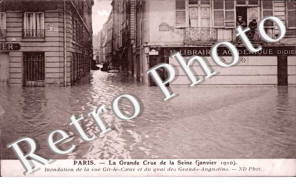 Inondation de la Rue Git le Coeur et du Quai des Grands Augustins