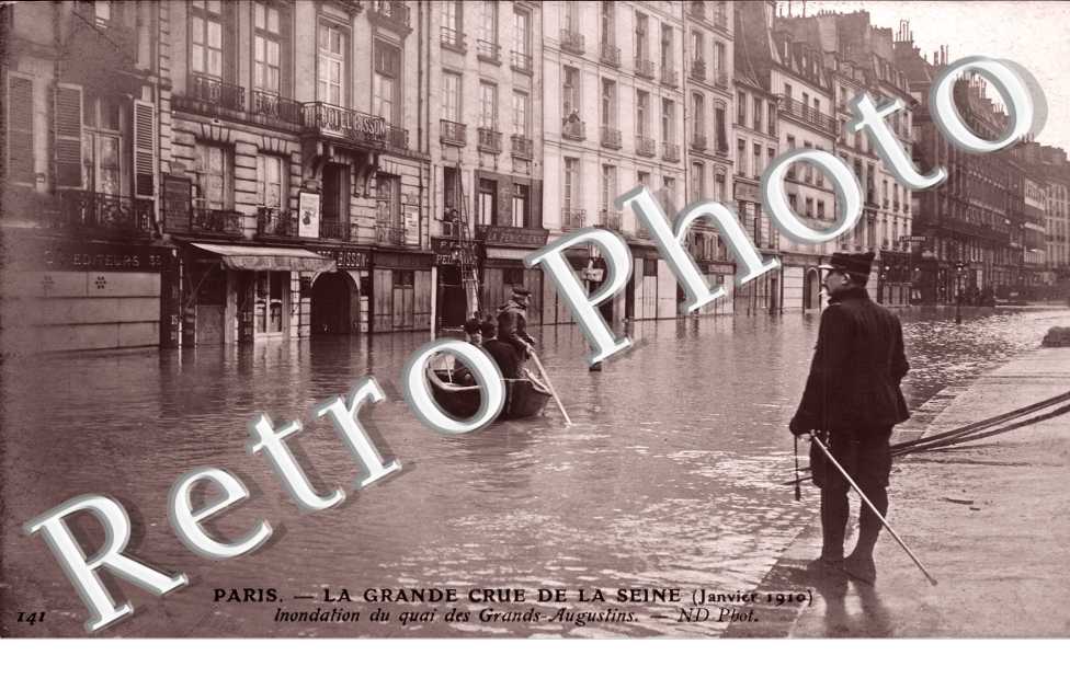 Inondations 1910, Quai des Grands Augustins