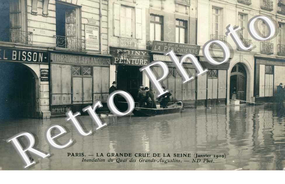 Inondations 1910, Quai des Grands Augustins