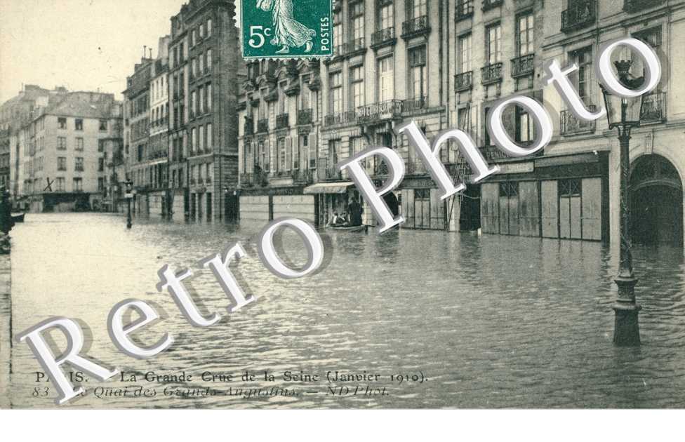 Inondations 1910, Quai des Grands Augustins