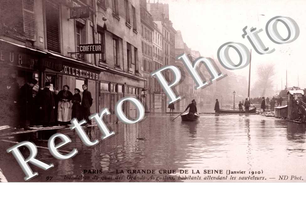 Inondations 1910, Quai des Grands Augustins