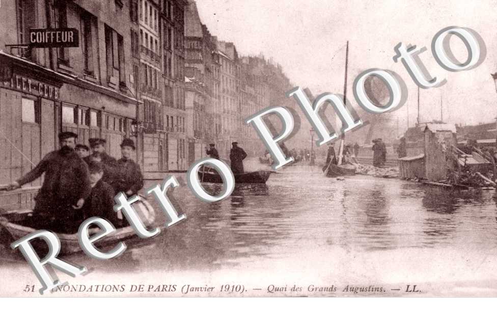 Quai des Grands Augustins  Inondations 1910