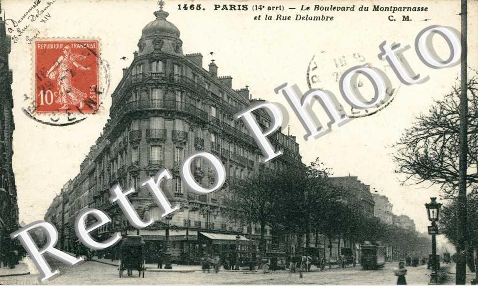 Boulevard Montparnasse et la rue Delambre