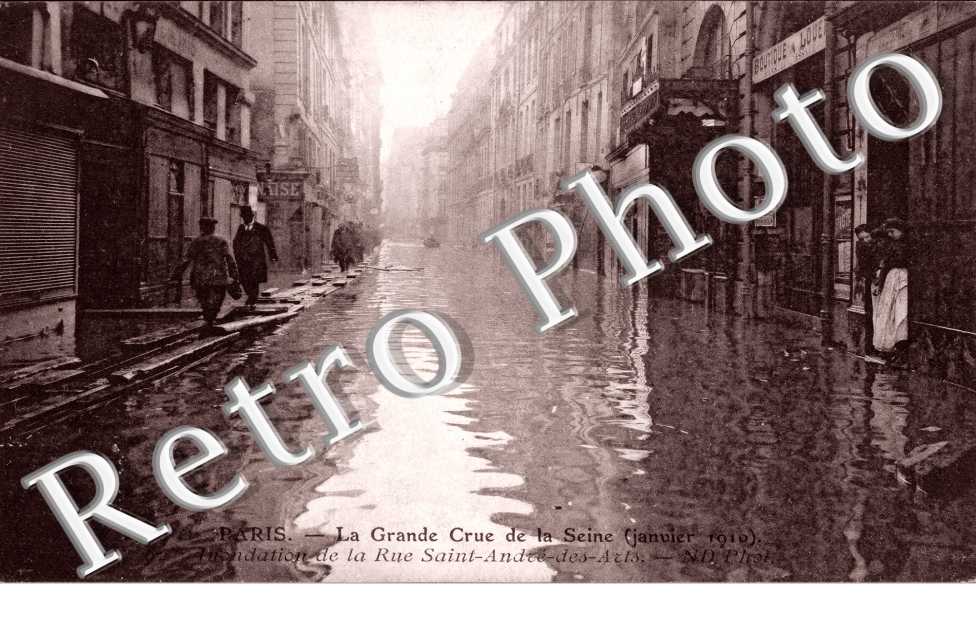 La Crue de la Seine 1910 , Rue St Andre des Arts