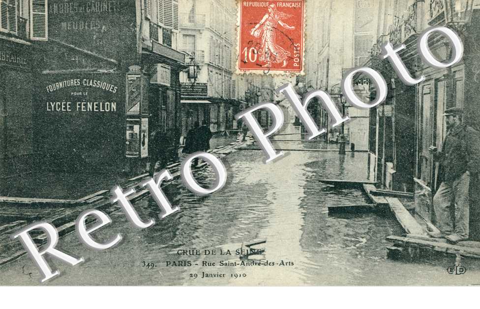 Inondations 1910, Rue St Andre des Arts