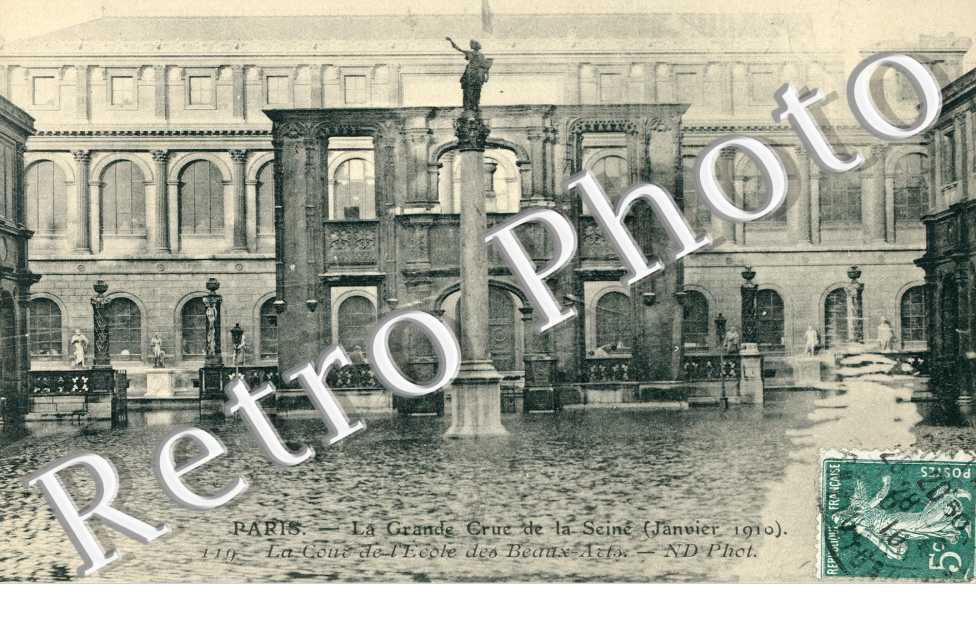 Inondations 1910, Cour de l&#039;Ecole des Beaux Arts