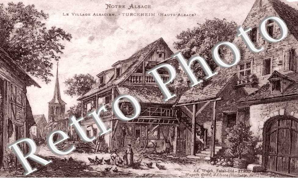 Vue d'une rue et de l'église