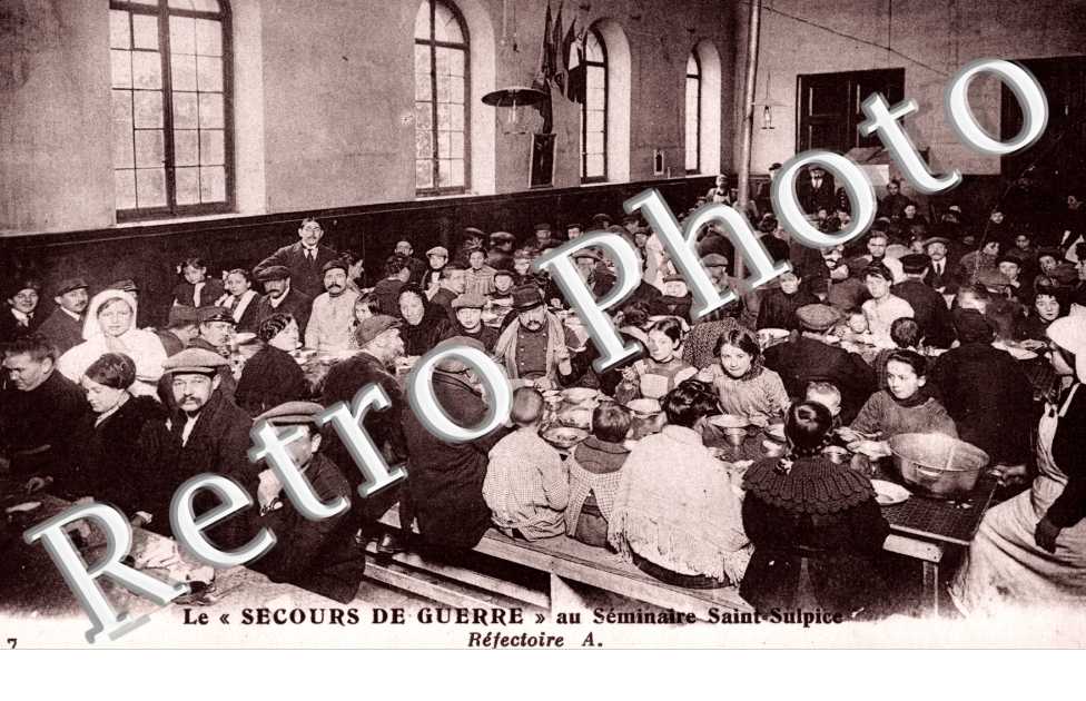 le secours de guerre au SEMINAIRE SAINT SULPICE refectoire