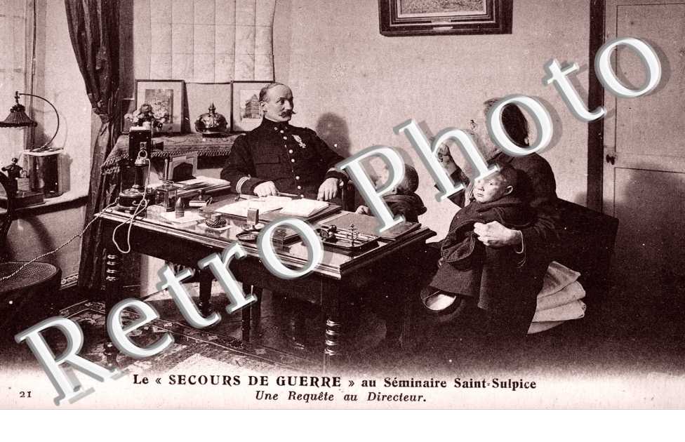 Le Secours de Guerre au Seminaire St Sulpice, une Requete au Directeur