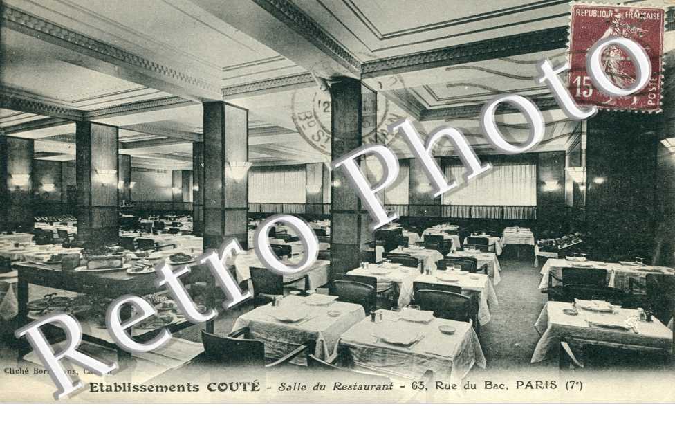 Etablissements Coute, Salle du restaurant 63 rue du Bac