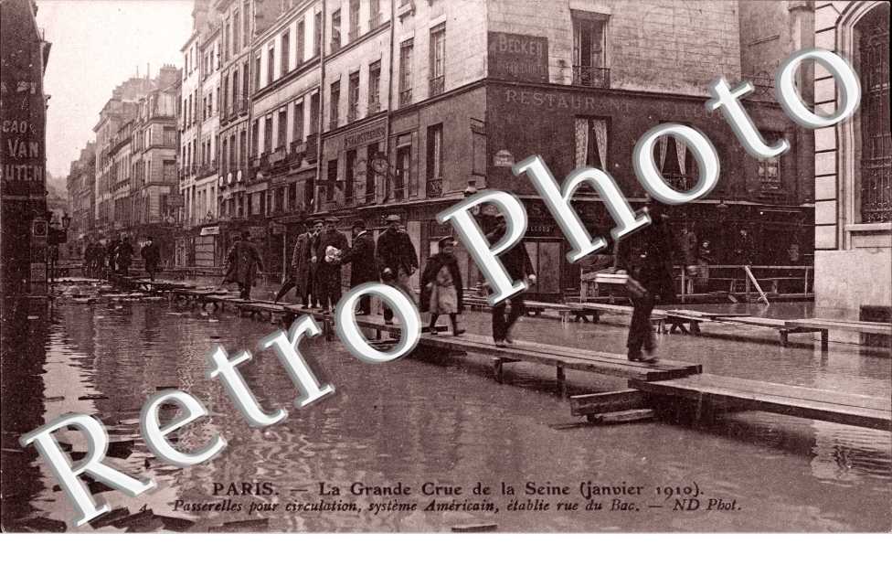 Inondations 1910, les Passerelles