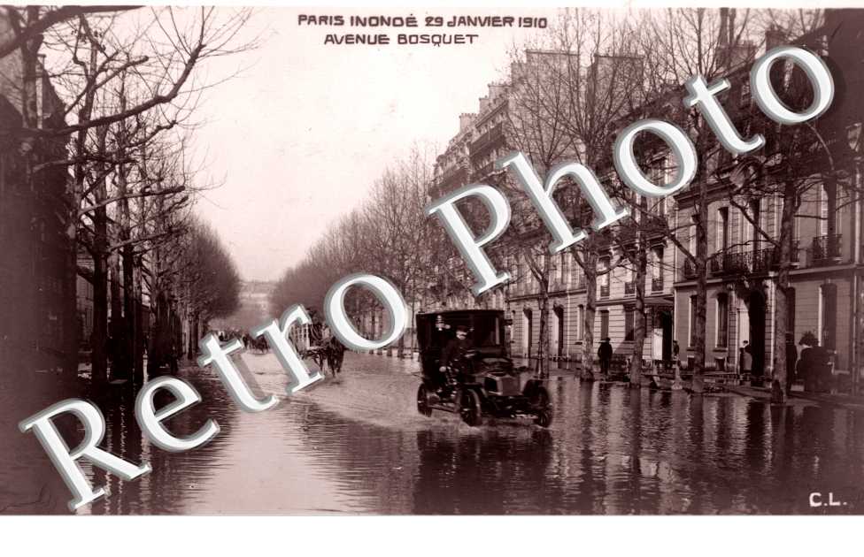 Inondations 1910, Avenue Bosquet