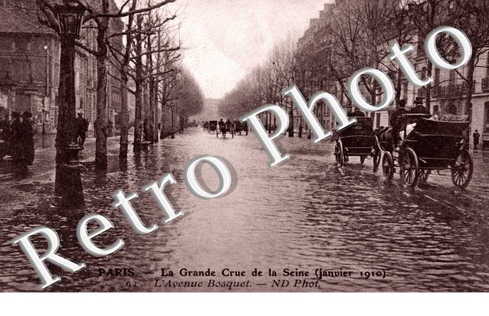 Inondations 1910, Avenue Bosquet