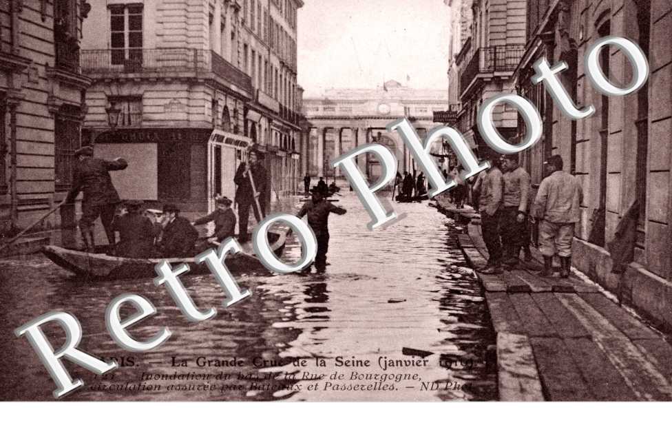Inondation du haut de la rue de bourgogne