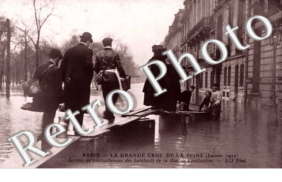 Inondations 1910, Service de Ravitaillement de la Rue de Constantine