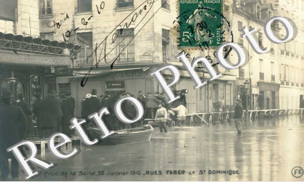 Inondations 1910, Rues Faber et St Dominique