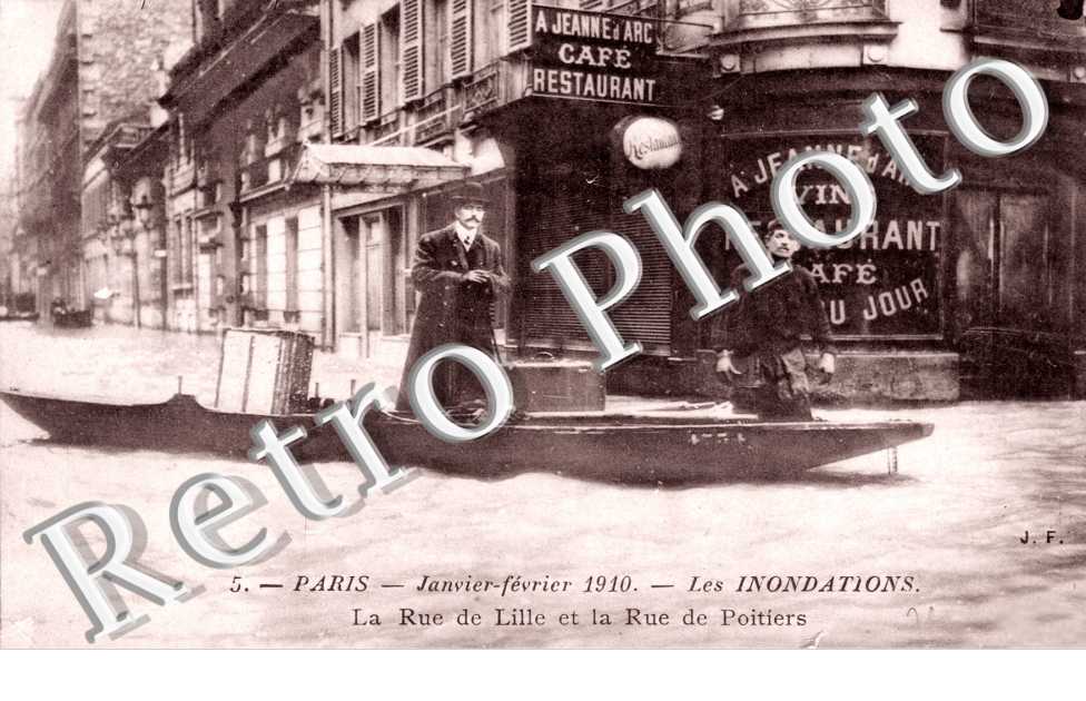 Inondations 1910, Rue de Lille et la Rue de Poitiers
