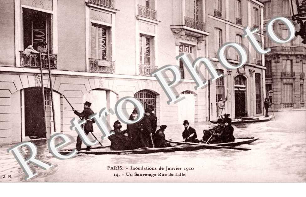 Inondations 1910, Sauvetage Rue de Lille