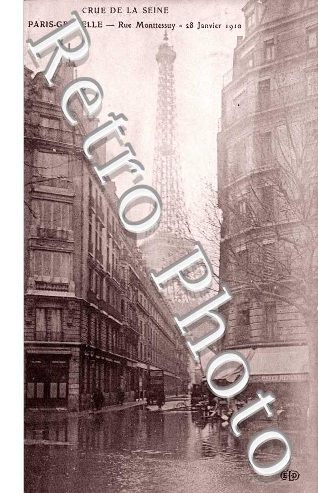 Rue de Monttessuy  Crue de la Seine 1910,